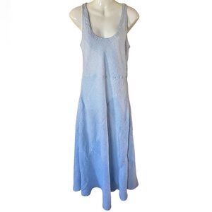 SPShades linen Elegant Blue Sleeveless Maxi Dress size S in blue/white striped